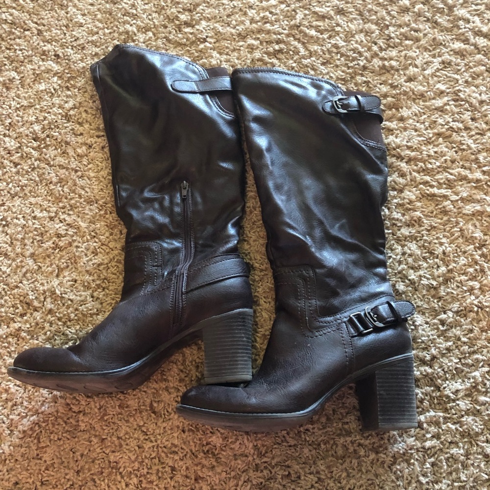 Tall brown boots